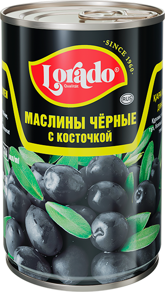 Оливки ж б. Лорадо маслины черные б/к ж/б 3100мл*6шт фёст. Маслины рез ТМ victoria3100мл/6шт.